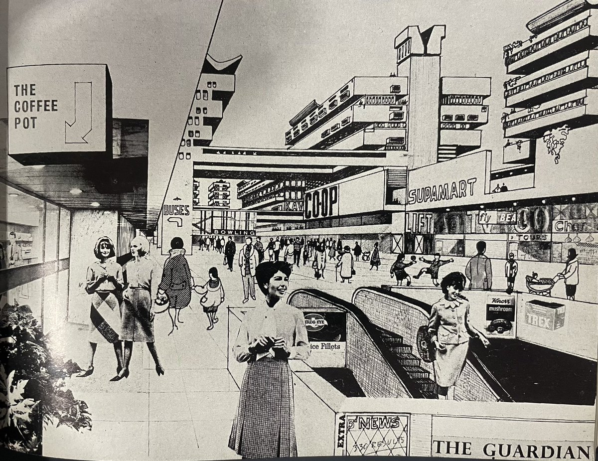 OSaumarezSmith's tweet photo. Illustrations from a 1965 issue of Northern Architect, imagining a linear monorail city stretching from Newcastle to Teesside. 💥 https://t.co/8lo1S6gpGl