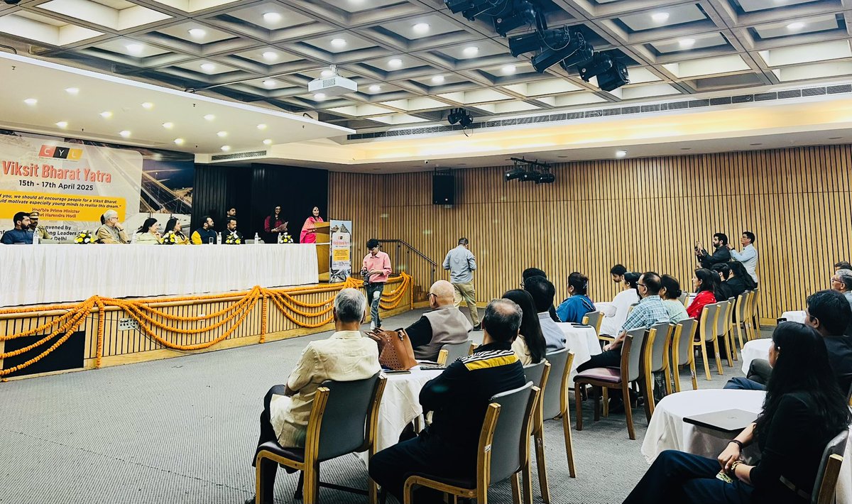 “When the youth rise with purpose, a nation ascends with pride.” 🇮🇳✨

Grateful to be part of the ‘Viksit Bharat Yatra’ , a visionary platform by the Confederation of Young Leaders, aimed at empowering young changemakers to contribute to the making of a developed and inclusive