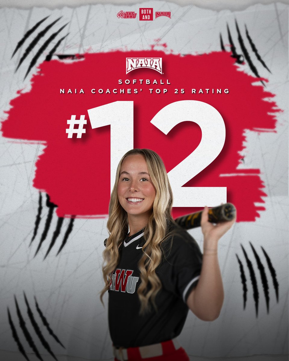 📈 TOP 25 RATING 📈

<a href="/IndWesSoftball/">IWU Softball</a> voted as the No. 12 team in the latest NAIA Coaches' Top 25 Rating! 🥎

📰 IWUWildcats.com

#BothAnd