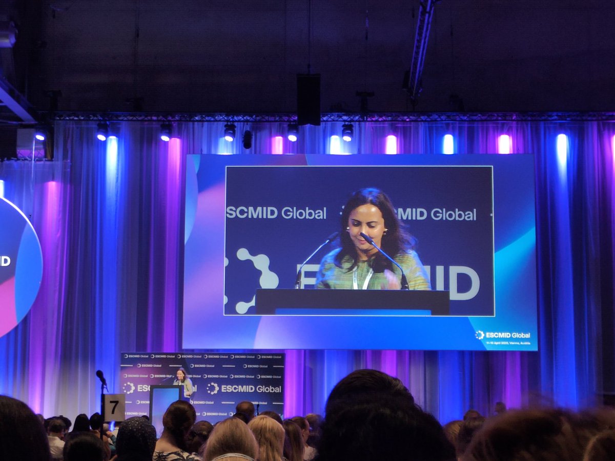 So incredibly honoured to present an interesting case ' Stealth Pathogens - Cough and Confusion' at the Clinical Grand Rounds #ESCMIDGlobal2025 . Met wonderful people, mentors and colleagues from across the globe.Thankful to mentors and colleagues from home.