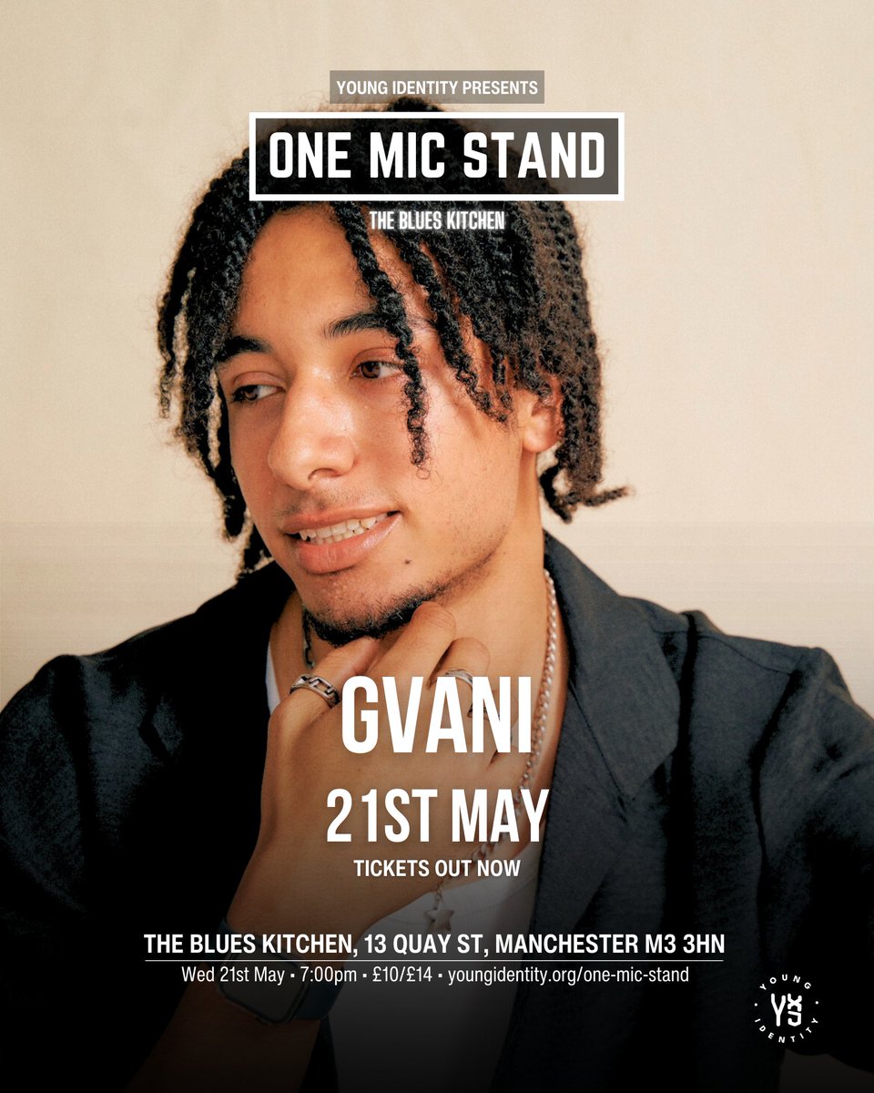 ❤️‍🔥 One Mic Stand May Headliners Announced⁠ ☄️

<a href="/RagzCV/">Ragz-CV</a> and <a href="/RealGvani/">GVANI</a> 
  ⁠ 
🗓️ Wed 21 May 7:00pm⁠ 
📍 <a href="/TheBluesKitchen/">The Blues Kitchen</a>  

Tickets: youngidentity.org/one-mic-stand