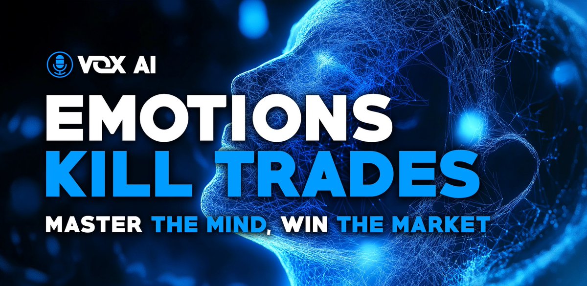 tradewithvox's tweet photo. $VOXAI #smarter trading tips:
Eliminate Emotion
Greed and panic are two sides of the same coin — and both will wreck your portfolio.
Great traders follow systems, not feelings.
Discipline. Patience. Execution.
Your edge starts with your mindset.
#VOXAlpha | #CryptoDiscipline
