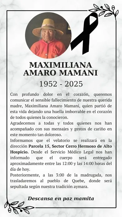 andrium's tweet photo. El pueblo #Aymara está de luto y Chile también. Justicia para #maximilianaamaro !! Mujer sabia, matriarca de su cultura. Depositaria de saberes ancestrales de #pueblosoriginarios Chile. Ella era #patrimoniovivo y fue asesinada cobardemnt por #migrantesilegales #Quebe #Colchane https://t.co/tsxrlZrQbZ