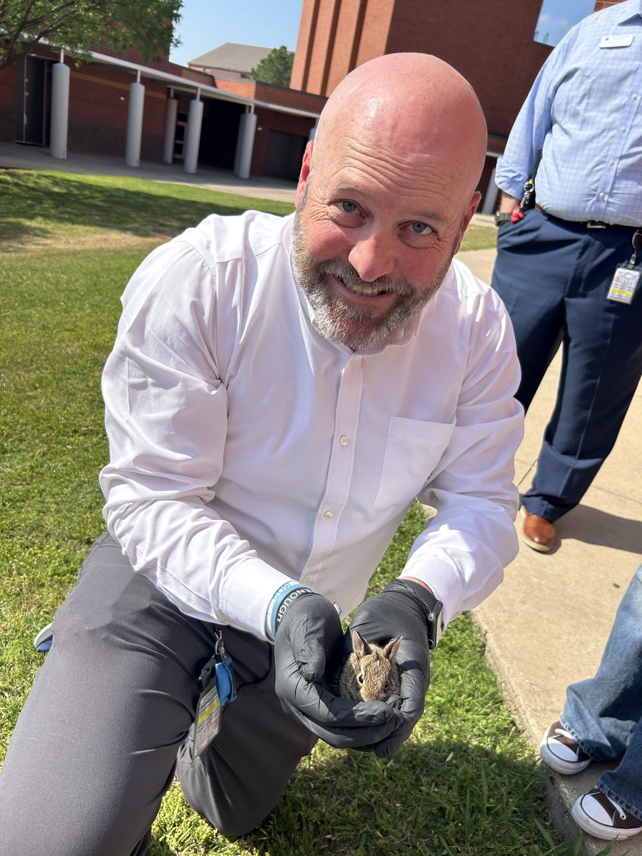 Mr Stepter recused the little Easter bunny we found abandoned on our walk to check the chickens <a href="/GCISD/">Grapevine-Colleyville ISD</a> <a href="/CHPantherPride/">Colleyville Heritage</a>