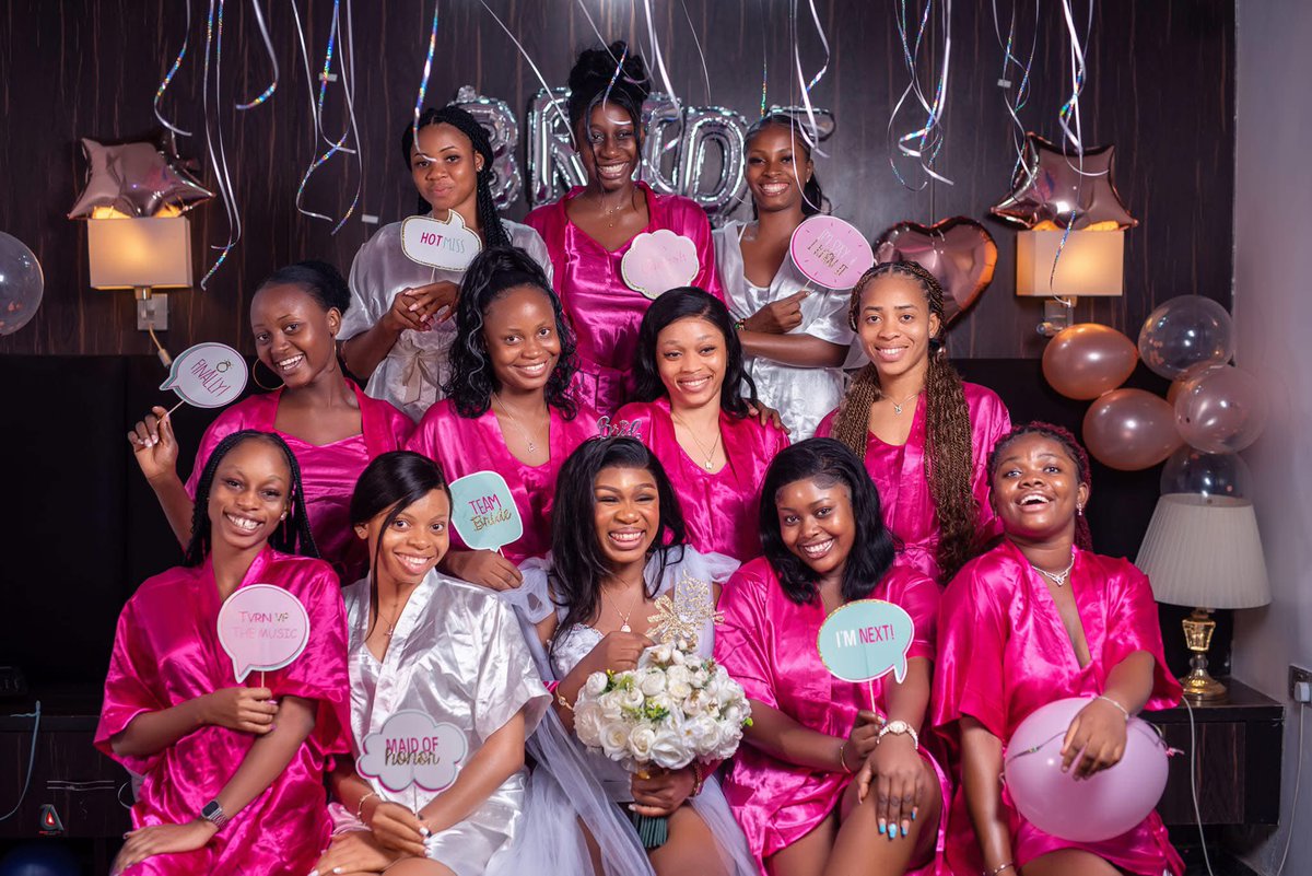 Bonafide_ats's tweet photo. Sisters by heart, bridesmaids by choice — tag your shower crew 
#burna #coldplay #phuwintang  #FreenBecky #qualify #RealMadrid  #MadridHot https://t.co/bbk4Kj3xVl