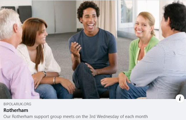 Stag_RosePPG's tweet photo. #wednesday Rotherham Bipolar Support Group meeting:
Where: Online https://t.co/RIhjcUo6fK
When: 3rd Wednesday each month - Time: 5 - 6pm
@BipolarUK @s62ctr @rdash_nhs
#bipolarawareness #bipolarsupport https://t.co/JPKZek2JJP