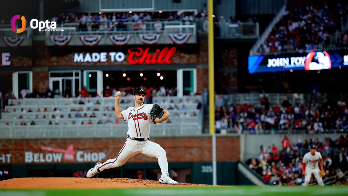 OptaSTATS's tweet image. Spencer Strider is set to make his first start of 2025 for the @Braves. He has struck out 9+ hitters in 57.4% (31/54) of his career MLB starts.

The next highest percentage by any pitcher with 50+ starts in the modern era (since 1901) is 41.5% by Randy Johnson.