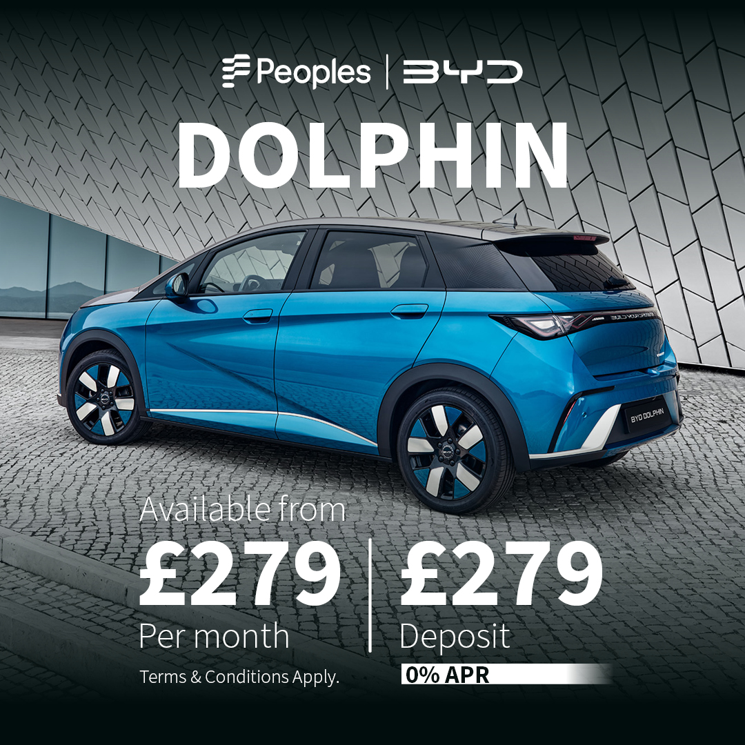 PeoplesBYD's tweet photo. Meet the BYD Dolphin – compact, electric &amp; packed with innovation.
Now from just £279/m with £279 deposit &amp; 0% APR! 💰⚡
📱Apple CarPlay &amp; Android Auto
🛡️Advanced safety tech
🌍Zero emissions

🔗 https://t.co/PJXKI9ETRt
📍 Bootle | Prescot

#BYDDolphin #PeoplesBYD #ZeroEmissions https://t.co/BNkOh0yoj3