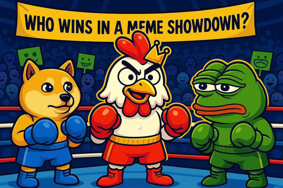 🐔💥 Who wins in a meme showdown?

COCKking 🆚 Every other meme you've ever believed in.

No roadmap. No mercy.
Just pure cock energy.
🗳️ Vote. Meme. Fight.

#COCKking #memecoin #meme #memecoins #DOGE #Dogecoin #DogeArmy #PEPE #PEPECOIN