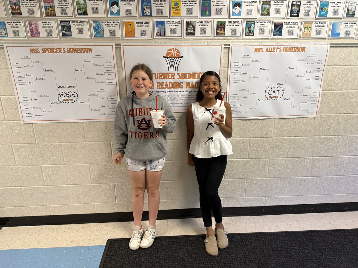 PMES5thGrade's tweet photo. Congratulations to Charlie, from Miss Spencer’s class and Cat, from Mrs. Alley’s class on dominating the Page Turner Showdown Reading Challenge! Way to go, Ladies! 📚🎉🏴‍☠️ @PickettsMillES https://t.co/ZZ1YgReQqT