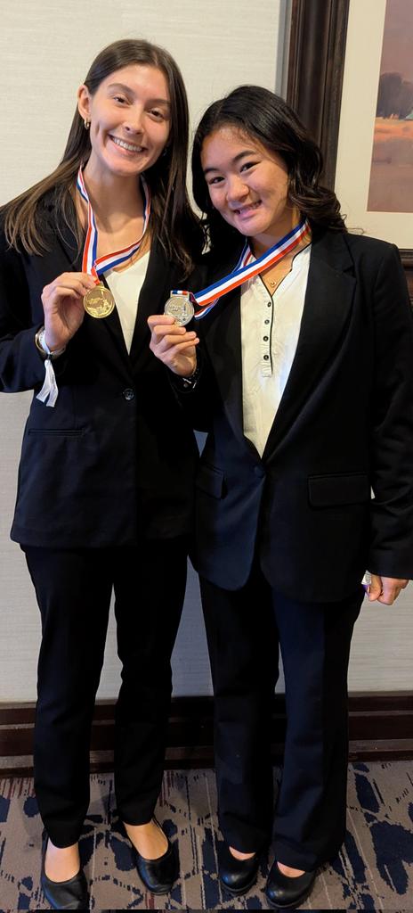 Indiana State HOSA 
Sports Medicine;
Regina Edo- 2nd 
Madison Haggard- 1st