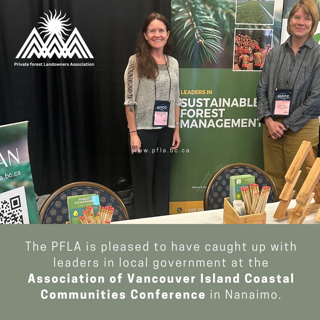 PFLABC's tweet photo. The PFLA is pleased to have caught up with leaders in local government at the Association of Vancouver Island Coastal Communities Conference in Nanaimo. #sustainability https://t.co/c7ZTEUsBcG