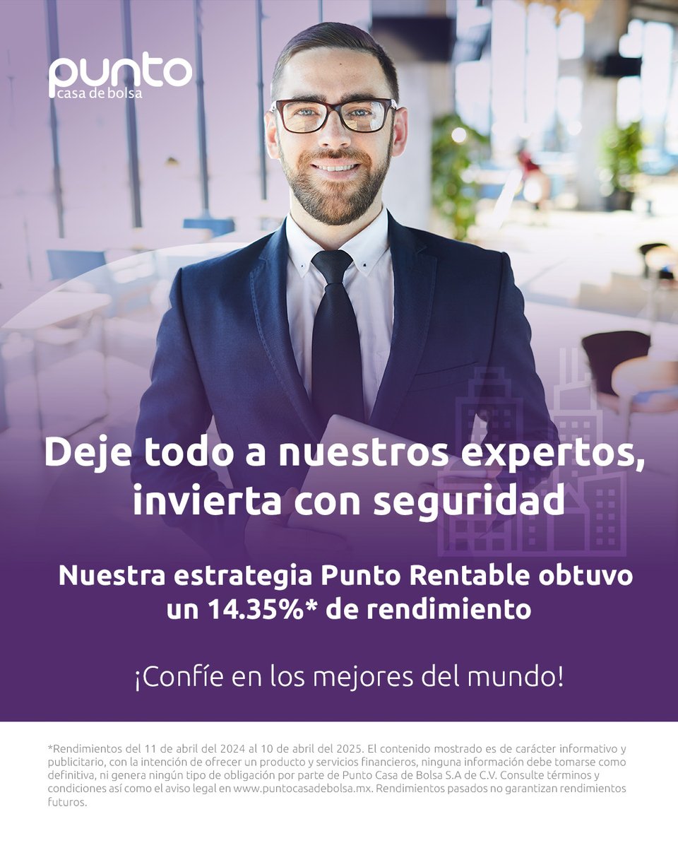 PuntoCasaBolsa's tweet image. 💰 No deje pasar la oportunidad de asegurar un futuro financiero más sólido 📈. Con nuestra estrategia probada, nuestros expertos han logrado rendimientos excepcionales.

🔗 Regístrese aquí: puntocasadebolsa.mx/comenzar-a-inv…  
.
. 
#Inversiones #Rendimiento #EstrategiaDeInversion