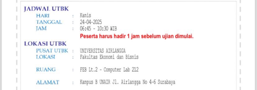 kyodtococo's tweet image. guyss ada kah yg samaaa??👋🏻👋🏻 pusat utbk UNAIR kampus B tgl 24