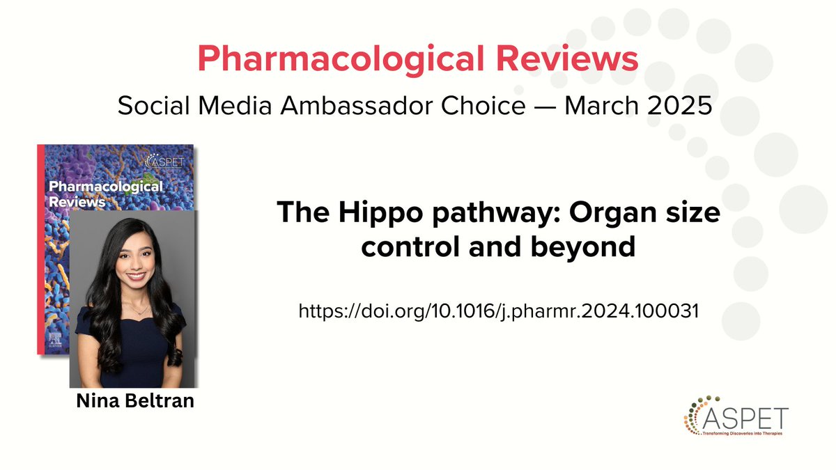 ASPET's tweet photo. New research published in #PharmRev discusses the role of biomolecular condensation in regulating the Hippo signaling pathway. This pathway is a key player in tissue regrowth and homeostasis. Read the research here: https://t.co/scHLnyQPx4. https://t.co/k3yx0KreRL