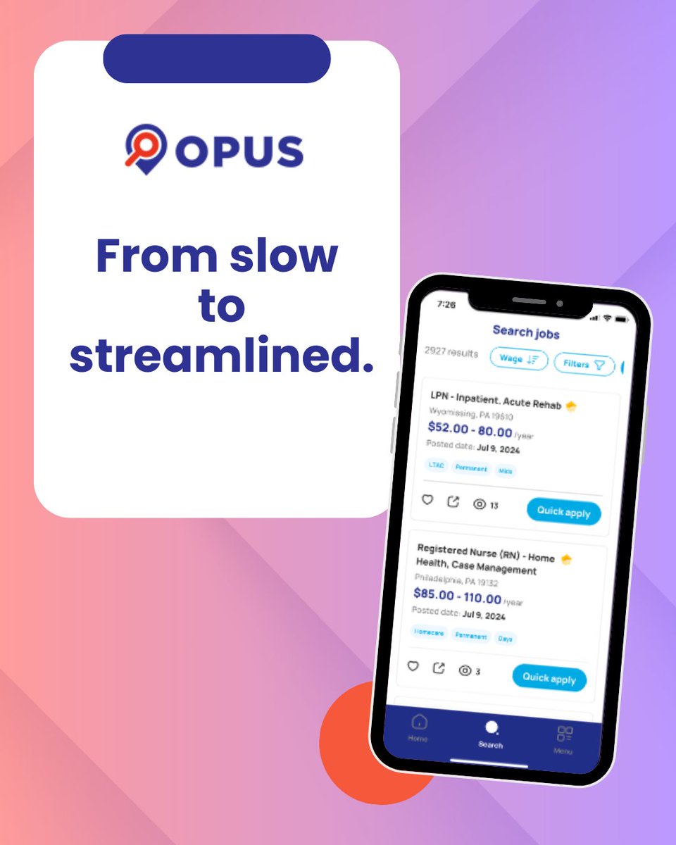 OpusMatchAi's tweet photo. From slow to streamlined. Staffing agencies using Opus Match see meaningful reductions in recruiter burnout and admin overload. Boost productivity today.
Learn more today!🔗 https://t.co/dqFFLAkUii
#staffingsolution #thefutureofstaffing #BehavioralMatching https://t.co/88WkvaRAOc