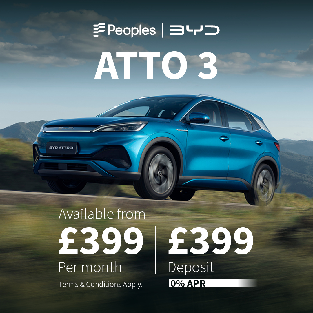 PeoplesBYD's tweet photo. Meet the BYD ATTO 3 – bold, electric &amp; built for more.
Now from just £399/m with £399 deposit &amp; 0% APR! 💰
⚡Long-range battery
📱Panoramic touchscreen with Apple CarPlay &amp; Android Auto
🛡️Premium comfort &amp; safety
🔗 https://t.co/JfWKsg9rUp
📍Bootle | Prescot
#BYDATTO3 #PeoplesBYD https://t.co/MJGNyEh8a3