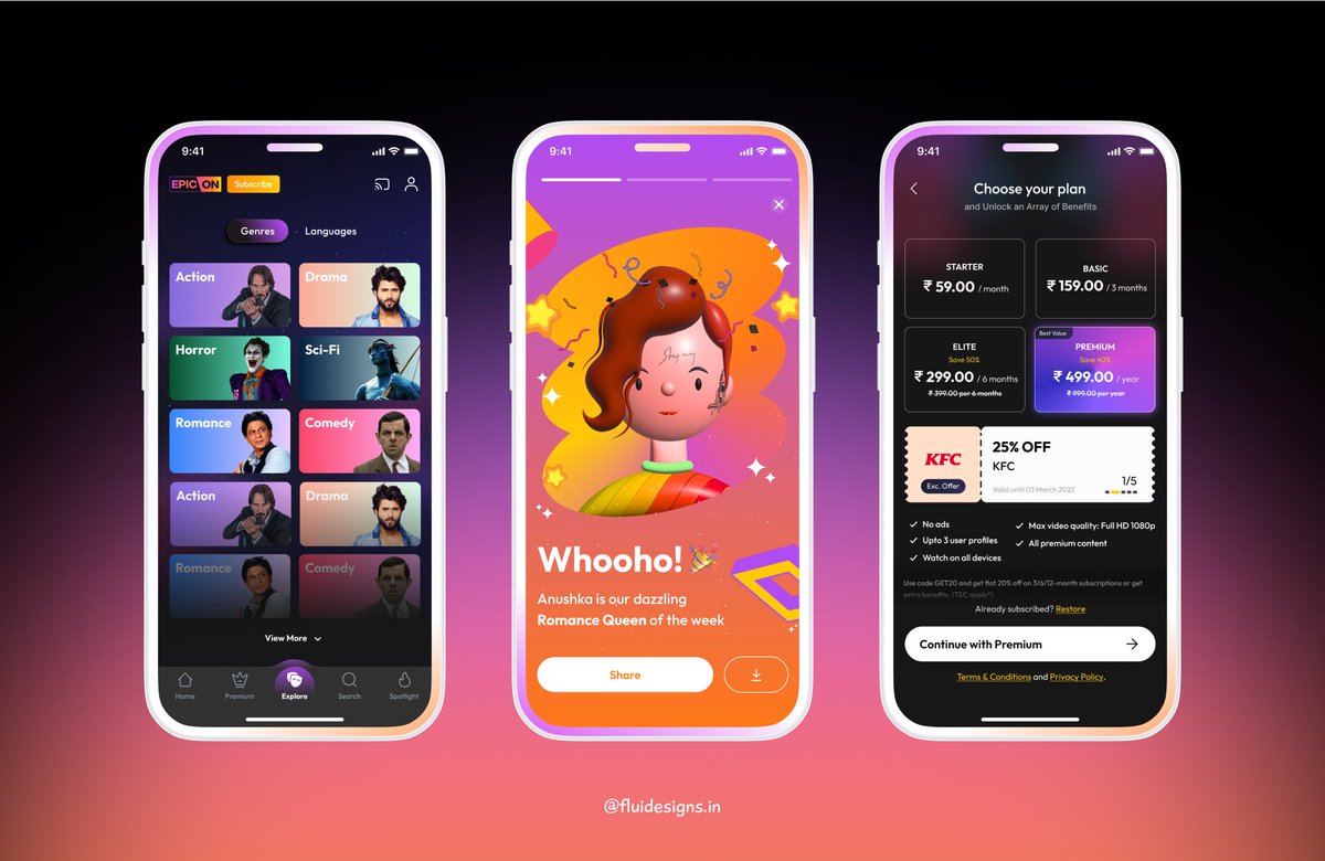 Ashish Singh (@oshishsingh) on Twitter photo Just wrapped up the latest OTT app design for Epicon - brought to life by the brilliant team at <a href="/fluidesigns/">Fluidesigns</a> Just wrapped up the latest OTT app design for Epicon - brought to life by the brilliant team at <a href="/fluidesigns/">Fluidesigns</a>