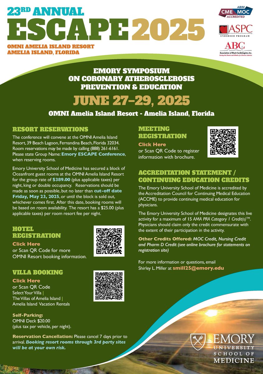 ECCRI (@emoryccri) on Twitter photo Join <a href="/ijeomaheartdoc/">Ijeoma Isiadinso MD MPH FACC FASNC</a> <a href="/rblument1/">Roger Blumenthal</a> <a href="/ErinFerranti/">Erin Ferranti, PhD, MPH, RN</a> <a href="/DannyEapenMD/">Danny Eapen</a> <a href="/gina_lundberg/">Gina Lundberg MD FACC FAHA</a> <a href="/NanetteWenger/">Nanette Wenger</a> <a href="/PujaKMehtaMD1/">Puja K. Mehta, MD</a> <a href="/Niwaheed/">Nida Waheed</a> <a href="/danealson/">Neal Kumar Bhatia</a> <a href="/MedinaInojosaMD/">Jose R. Medina-Inojosa MD MSc 🇻🇪 UCSA (He/Him)</a> and other Emory Faculty at ESCAPE 2025! med.emory.edu/departments/me… Join <a href="/ijeomaheartdoc/">Ijeoma Isiadinso MD MPH FACC FASNC</a> <a href="/rblument1/">Roger Blumenthal</a> <a href="/ErinFerranti/">Erin Ferranti, PhD, MPH, RN</a> <a href="/DannyEapenMD/">Danny Eapen</a> <a href="/gina_lundberg/">Gina Lundberg MD FACC FAHA</a> <a href="/NanetteWenger/">Nanette Wenger</a> <a href="/PujaKMehtaMD1/">Puja K. Mehta, MD</a> <a href="/Niwaheed/">Nida Waheed</a> <a href="/danealson/">Neal Kumar Bhatia</a> <a href="/MedinaInojosaMD/">Jose R. Medina-Inojosa MD MSc 🇻🇪 UCSA (He/Him)</a> and other Emory Faculty at ESCAPE 2025! med.emory.edu/departments/me…