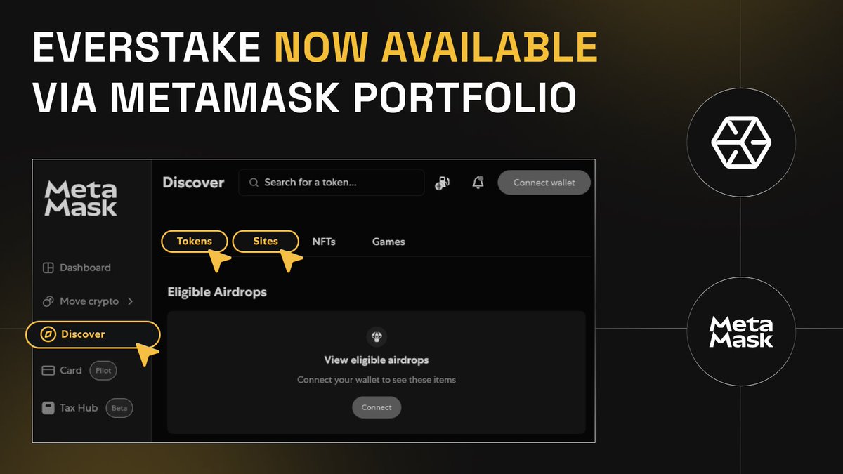 1/4🚨 It’s live: <a href="/MetaMask/">MetaMask.eth 🦊</a> users can now find <a href="/everstake_pool/">Everstake</a> services via MetaMask Portfolio = Staking, Airdrops &amp; more.

With Everstake you can stake ETH (from just 0.1 ETH!) or check for unclaimed rewards!

Here’s how to make the most of it ↓