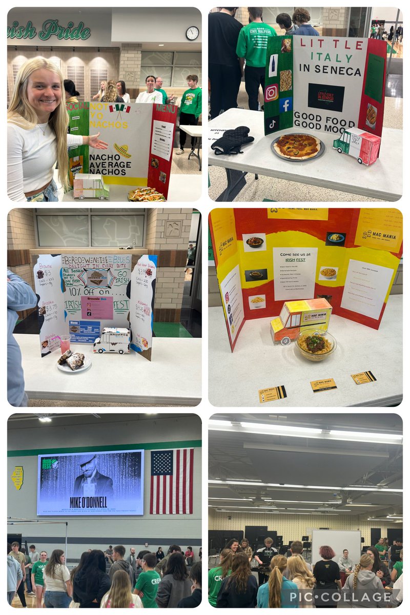 4th hour <a href="/SenecaHS/">SenecaHS</a> Irish Fest continues pre lunch with cross curricular work on Food Truck contests between Culinary &amp; Business courses and other great activities!