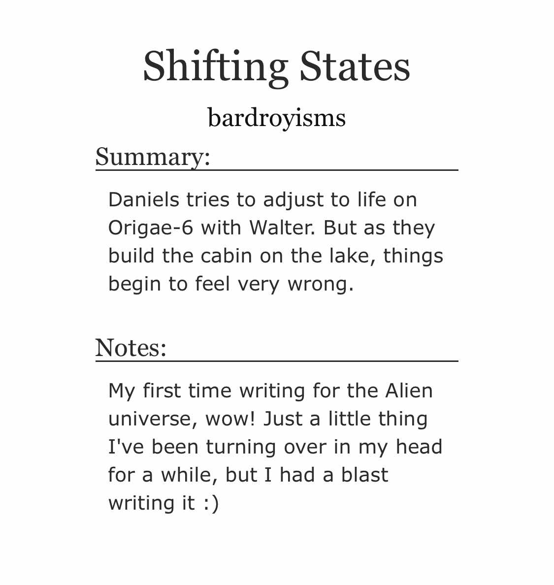 bardroyisms's tweet photo. wrote a tiny little alien covenant oneshot fic! 😊 

https://t.co/I9JOKywfLy https://t.co/kxOFjMbNx3