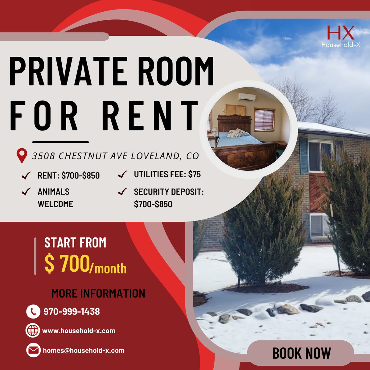 📍3508 Chestnut Ave, Loveland, CO.
 
Discover affordable coliving with Household-X. Limited spots—DM us! 

👉 Household-X.com 

#EcoLiving #ColivingSpaces #RoomForRent #CommunityLiving