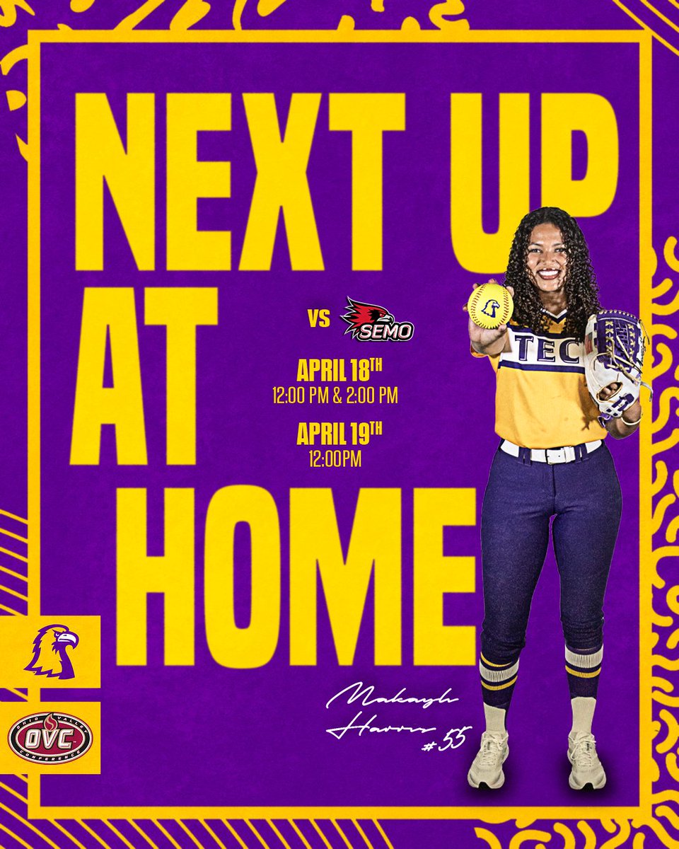 Tennessee Tech Softball (@ttu_softball) on Twitter photo Next up at home for Tennessee Tech Softball!
#WingsUp Next up at home for Tennessee Tech Softball!
#WingsUp