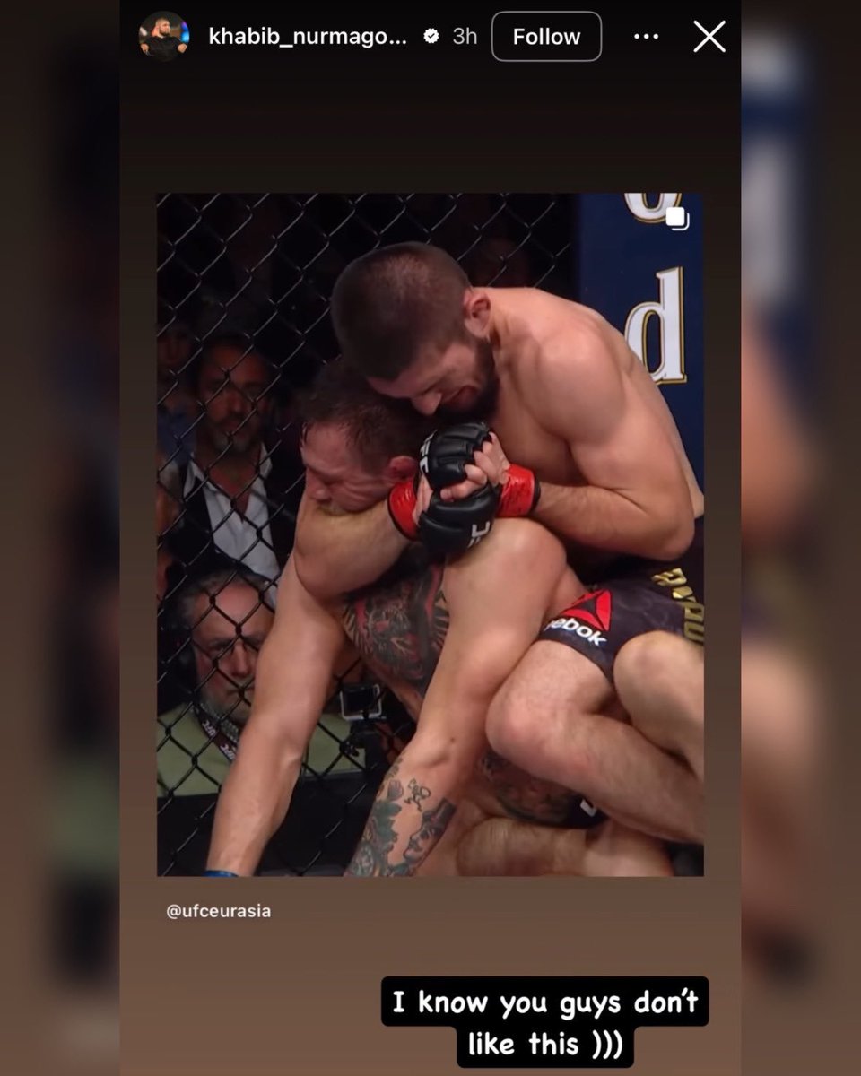 Khabib’in Instagram hikayesi! 👀