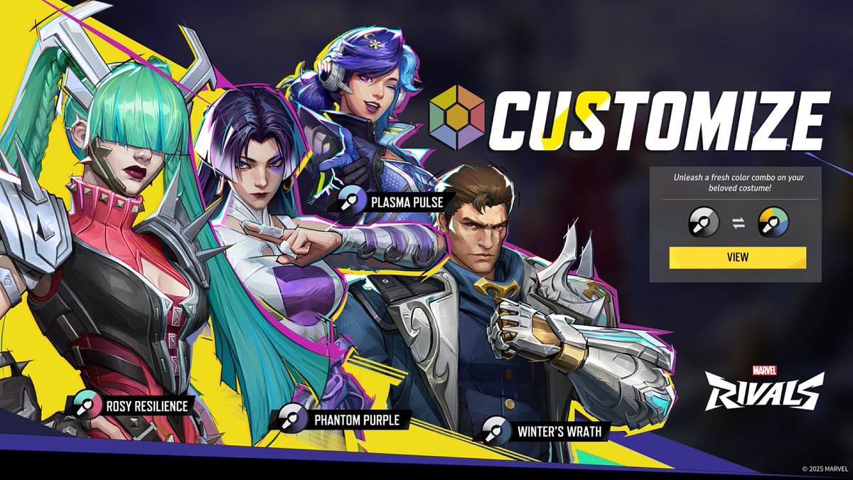 X0X_LEAK's tweet image. Costume Customization is coming Tomorrow!

Starting April 17, you can change your favorite costumes&apos; color combos directly in the Costumes tab.
Choose from fresh palettes like Plasma Pulse, Phantom Purple, and more!