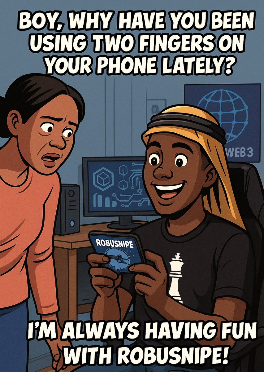 __Official__1's tweet image. Why are you always using two fingers to press your phone?”

Me: “Bro I’m busy sniping on @robusnipe — this ain’t Candy Crush!”

🆆eb3 gaming just got real!⁣
🅹oin the action, earn, and flex your aim.⁣
🅻et’s snipe!

#Robusnipe #Web3Gaming #MemeDrop