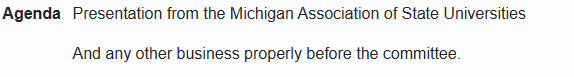Watch now: the #Michigan House Appropriations: Subcommittee on Higher Education and Community Colleges, house.mi.gov > House TV > House TV Schedule or on YouTube at youtube.com/live/iQwVw3fYc… #MILeg