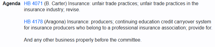 Watch now: the #Michigan House Insurance Committee, house.mi.gov > House TV > House TV Schedule or on YouTube at youtube.com/live/9m5LE2bvb… #MILeg