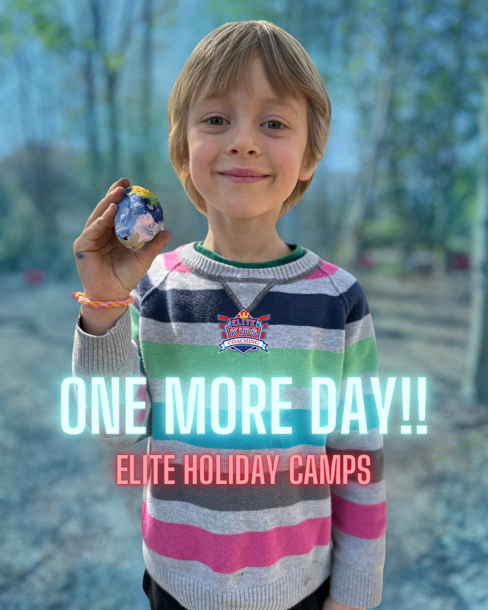 With the bittersweet feeling that our Easter Holiday Camps are coming to an end tomorrow… We still have one more day left!!

Make sure your child brings in Easter in the best possible way at our Easter Holiday Camp finale!!

Book now at-elitekidscoaching.com/pages/holiday-…