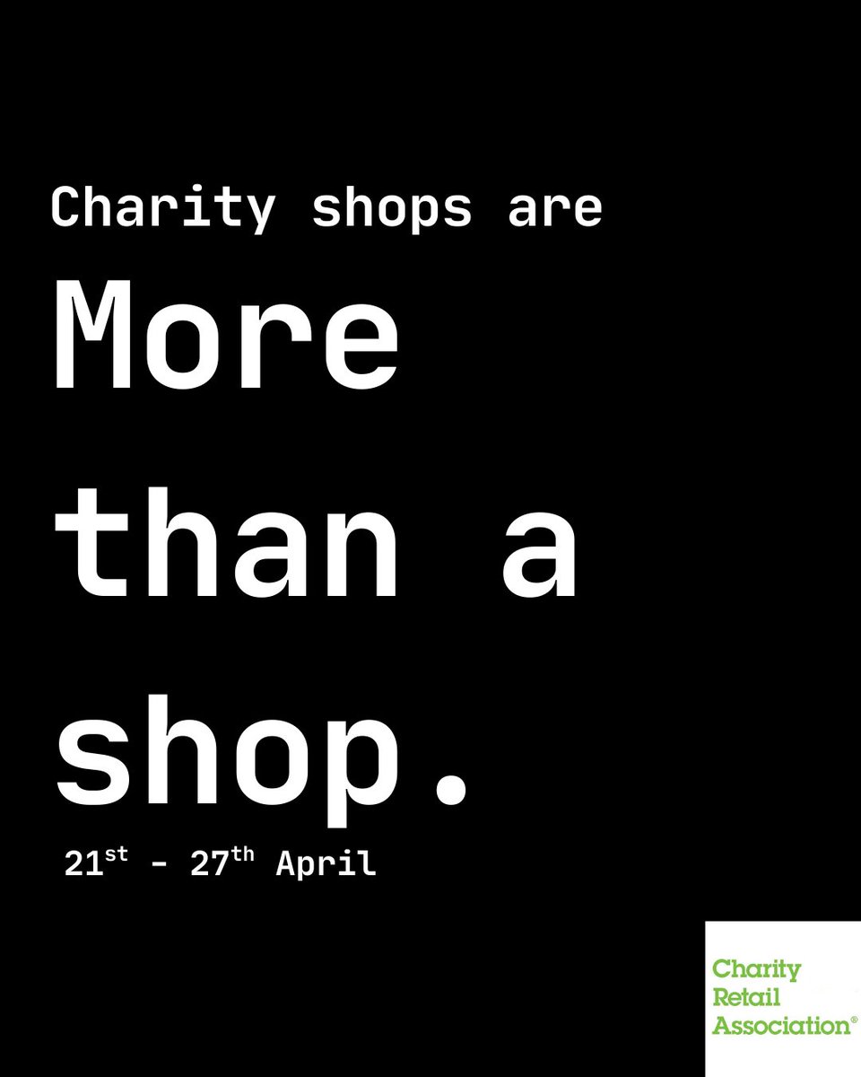 Our More Than a Shop campaign launches next week! 🎉 Charity shops do more than sell – they support causes, build community &amp; champion reuse. With 10k+ in the UK, it’s time to shout about it! 💚

📣 Members: grab your assets &amp; get involved charityretail.org.uk/more-than-a-sh…

#MoreThanAShop