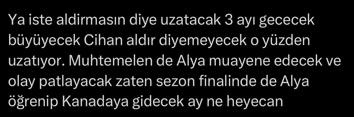 Fandomdan biri sezon finalini yazmıştı geçenlerde  gerçek oluyor galiba 8 hafta detayı zaten öylesine verilmedi YIKIL ALBORA