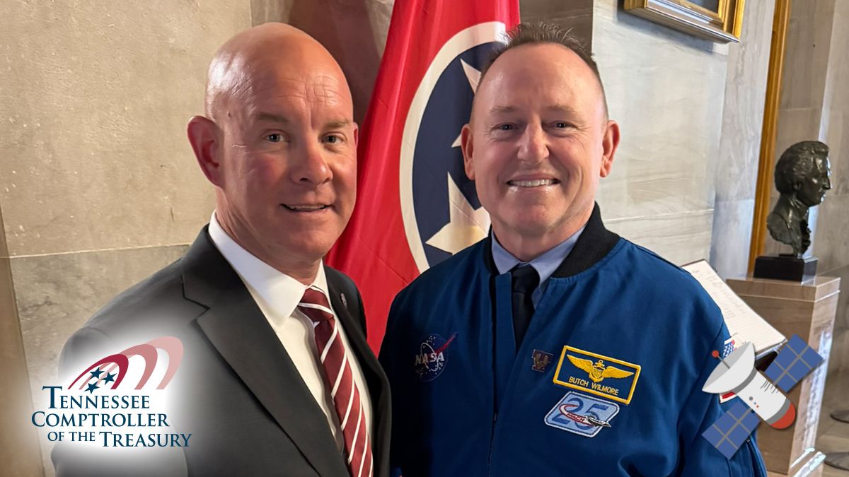 TN Comptroller (@tncot) on Twitter photo Comptroller <a href="/JasonMumpower/">Jason Mumpower</a> was glad to meet American astronaut and <a href="/tennesseetech/">Tennessee Tech</a> alum Butch Wilmore at the Capitol today! 🚀🛰️ Comptroller <a href="/JasonMumpower/">Jason Mumpower</a> was glad to meet American astronaut and <a href="/tennesseetech/">Tennessee Tech</a> alum Butch Wilmore at the Capitol today! 🚀🛰️