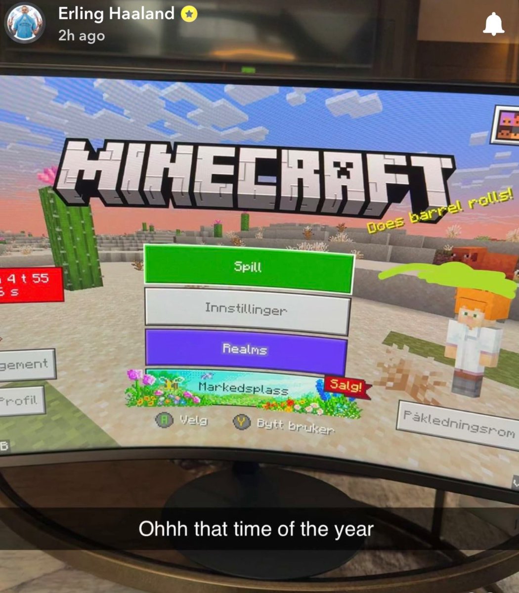 Dexerto's tweet photo. “Ohhh that time of the year”

Erling Haaland revealed he’s currently in his annual Minecraft obsession phase https://t.co/29nGBOiwCU