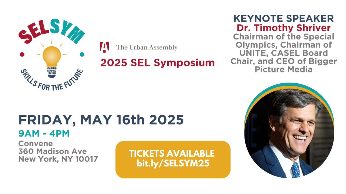 Urban Assembly (@urbanassembly) on Twitter photo Wellness Wednesdays! Want to learn more about how SEL is being implemented across the nation? Join us at UA SEL Symposium next month! Register Now: eventbrite.com/e/the-2025-urb… Wellness Wednesdays! Want to learn more about how SEL is being implemented across the nation? Join us at UA SEL Symposium next month! Register Now: eventbrite.com/e/the-2025-urb…