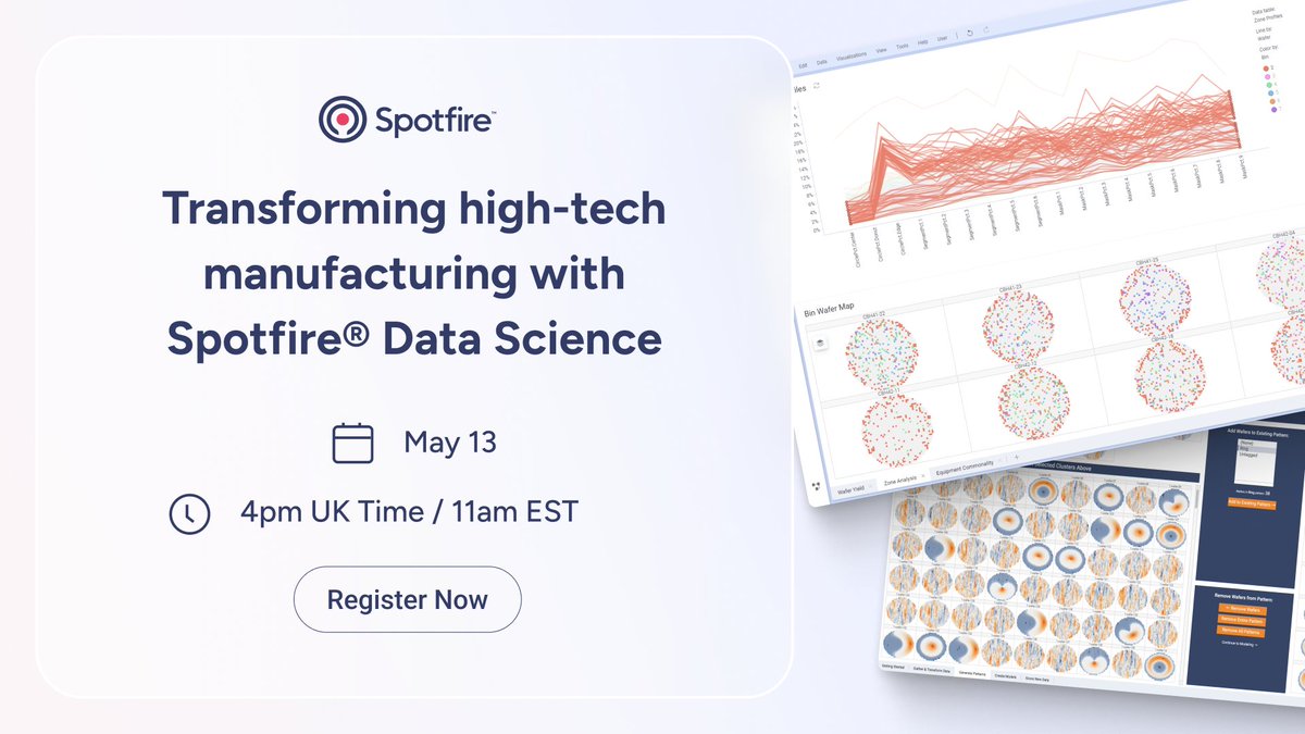 jricharman's tweet image. Take your manufacturing analytics to the next level with visual data science.

Join our exclusive webinar: Transforming high-tech manufacturing with Spotfire® Data Science

👉 Register Now: spr.ly/60142He9j

#Spotfire #VisualDataScience #SmartManufacturing