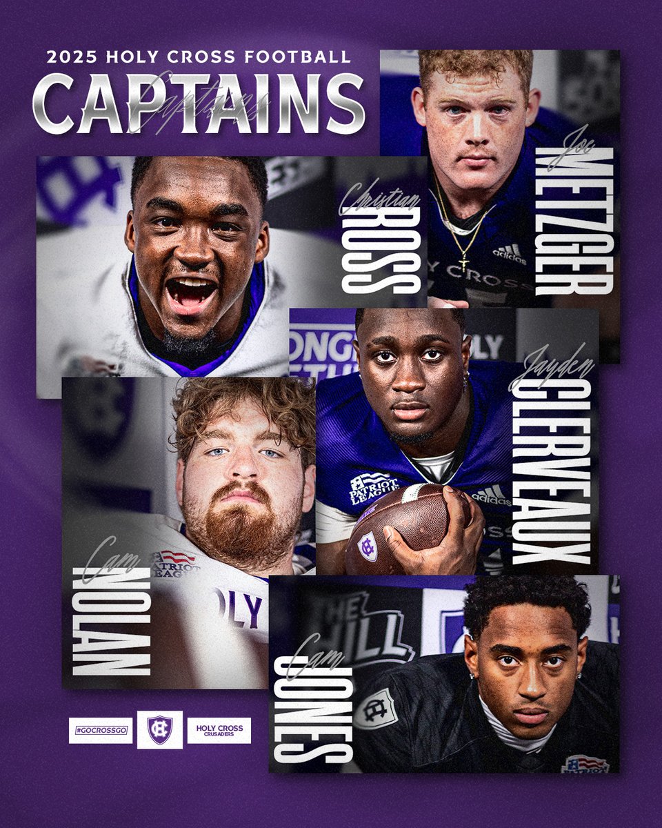 Holy Cross Football (@hcrossfb) on Twitter photo Meet our five captains for the 2025 season!
<a href="/ChristianRoss_8/">Christian Ross</a>
<a href="/josephMetzger18/">Joseph Metzger</a>
<a href="/JaydenClerveau1/">Jayden Clerveaux</a>
<a href="/nolan_cam/">Cam Nolan</a>
<a href="/cam1jones/">Cameron Jones</a>
tinyurl.com/8rm6yjh4
#GoCrossGo Meet our five captains for the 2025 season!
<a href="/ChristianRoss_8/">Christian Ross</a>
<a href="/josephMetzger18/">Joseph Metzger</a>
<a href="/JaydenClerveau1/">Jayden Clerveaux</a>
<a href="/nolan_cam/">Cam Nolan</a>
<a href="/cam1jones/">Cameron Jones</a>
tinyurl.com/8rm6yjh4
#GoCrossGo