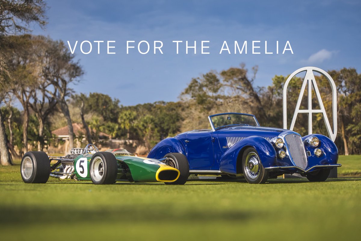 It's time to vote! 🗳️ 

The Amelia was nominated by USA TODAY for the Best Car Show in 2025. In order to secure the lead spot, we need our friends to help us out. 

Vote daily until 4/28: bit.ly/4iT33GE.