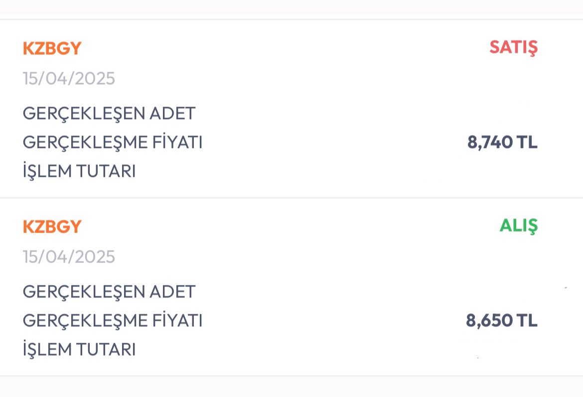 #KZBGY 
İyi fırsat veriyor.🙃⚡️💵❤️
15.04.2025 Başarılı bir işlem
Bereket versin 🧿
#BORSA #EKGYO #gyo #SAHOL #ısctr #thyao