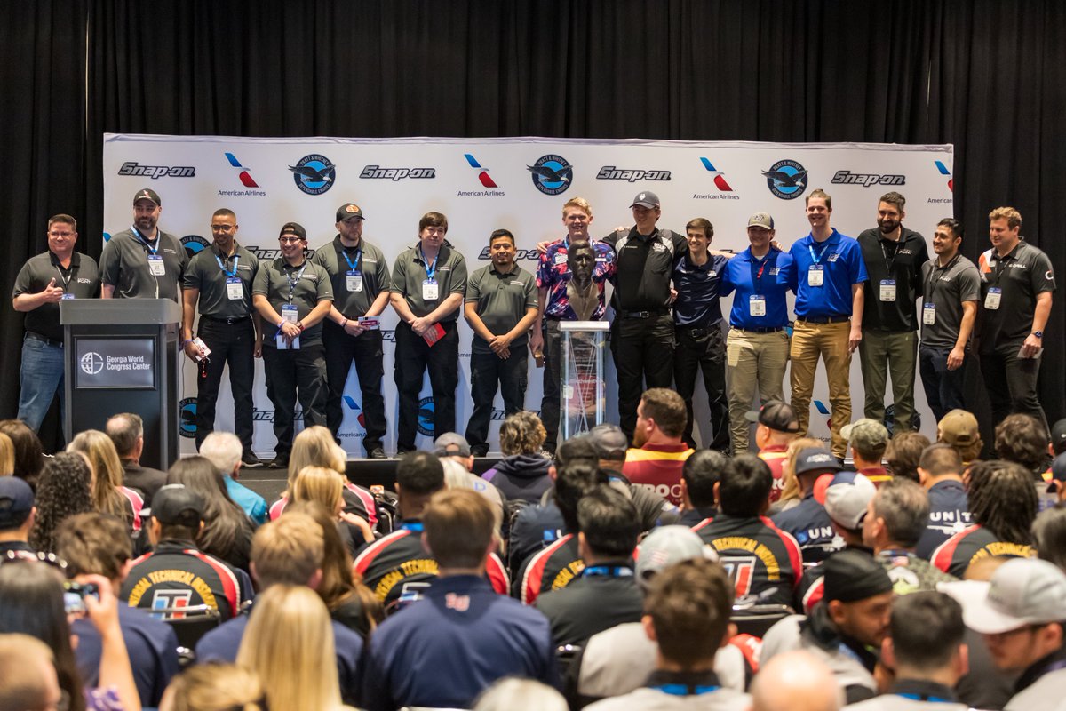 PPEDM's tweet photo. Big week at #AMC2025! 90 teams, 450+ competitors, and our E-Drill in action. Congrats to @AmericanAir Team Line for the win at 2:07! Video recap soon—see you in Orlando! #MROAmericas  #EDrill https://t.co/CUDcHulXDB