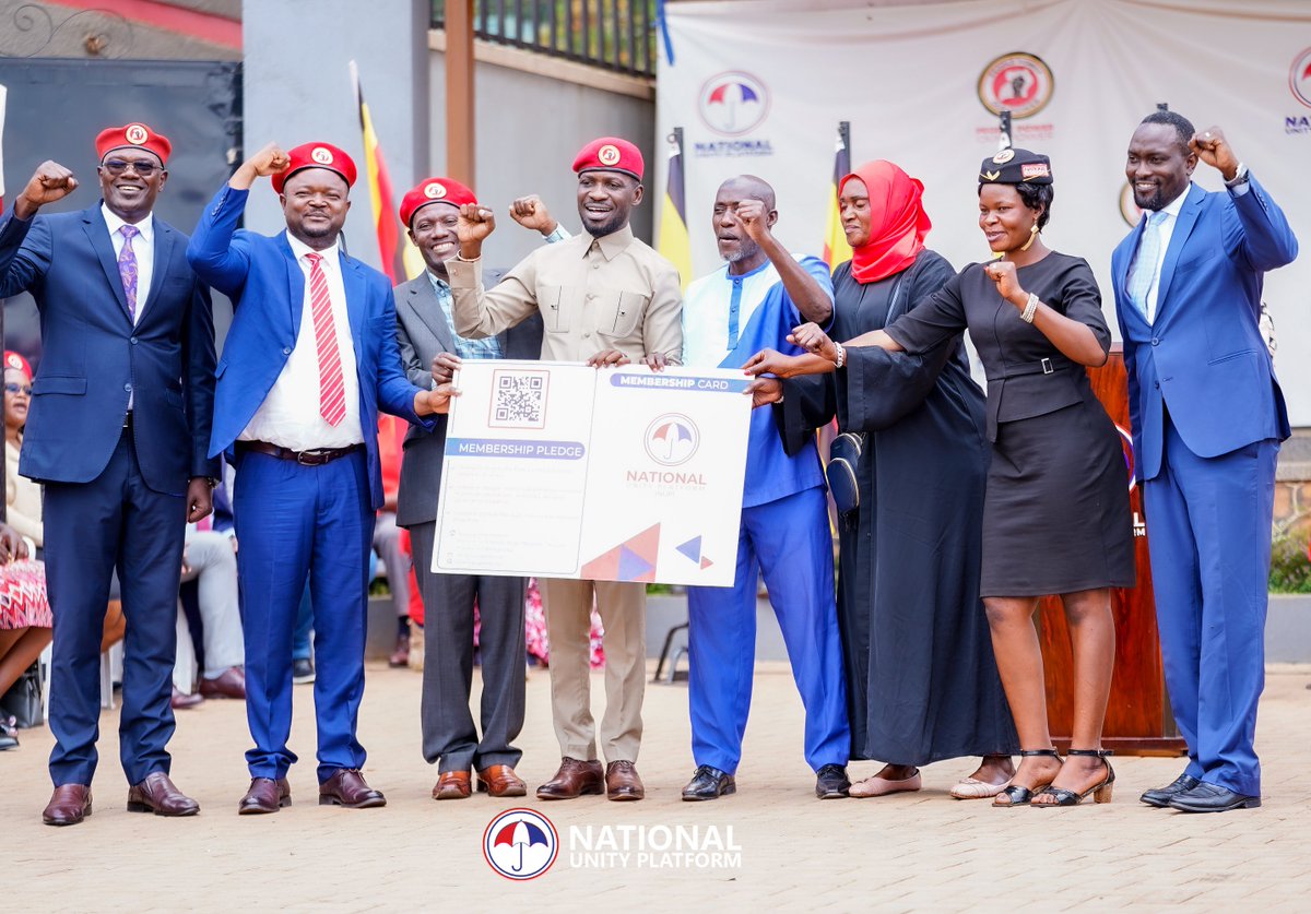 HEBobiwine's tweet photo. We gathered at Kavule this morning to welcome new members into the National Unity Platform. Among the new members are leaders who have been subscribing to other political parties previously, as well as some representatives to cultural institutions.

I have used the occasion to once again condemn the 100M cash bribe the regime has given to MPs to amend the UPDF Act and drag civilians back into military courts for trial. These amendments are politically motivated and brought in bad faith with the intention of overturning the Supreme Court's decision of January 31 blocking the prosecution of civilians and dictator Museveni’s opponents in army courts.

Each year, the regime lends each of Uganda's 10,717 Parishes a total 100 MILLION to fight poverty under the so-called 'Parish Development Model'. This money is given to each Parish regardless of its population, to be paid back with a 6% interest! It's disturbing that while thousands of citizens in beneficiary parishes struggle to share the 100 million, a single MP pocketed the same amount to betray them.

We commend the over 70 MPs who have since signed a Resolution condemning this act of high treason against the people. We challenge them to take a step further and strongly speak out in public against this theft. We also call upon the public to isolate every MP who took a share of this loot, and extract from them the ultimate price at the next election. 

On our end as the NUP, if we get evidence that any of our MPs in NUP took this money, we shall take a firm stand against you, no matter who you are, the same way we have dealt with those who stole before you.

We continue to demand for the release of the hundreds of our comrades like Bobi Young, Machete Yasin, and Kalanzi Sharif who remain under illegal detentention 3 months after the Supreme Court decision stopping their trials in army courts. We equally demand for the unconditional release of our brothers and sisters from Karamoja who find themselves in similar circumstances.