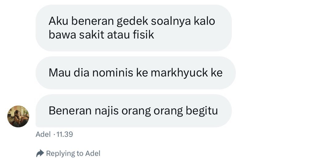 markedbyhae's tweet photo. hadeh sori ya harus berurusan lg apalagi cm grgr gw ikut rep. tapi gue sama adel sama sekali gak salah paham ttg siapa yang buat twit jahat itu dan fokus kita bukan siapa yg ngetwit tapi apa isi twitnya makasih. https://t.co/daI8a4tSpT
