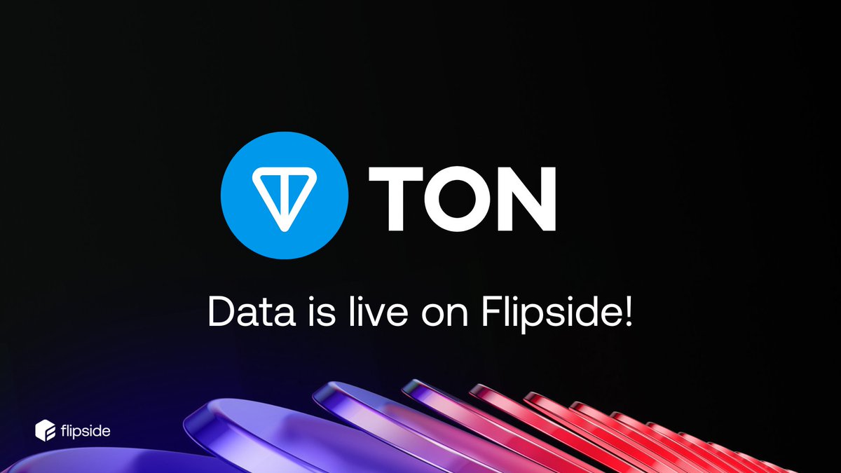Data for @ton_blockchain is now live on Flipside! Exclusively supported by  Telegram, TON is bringing crypto to the masses. Now you can dig into the  data to see where the users are