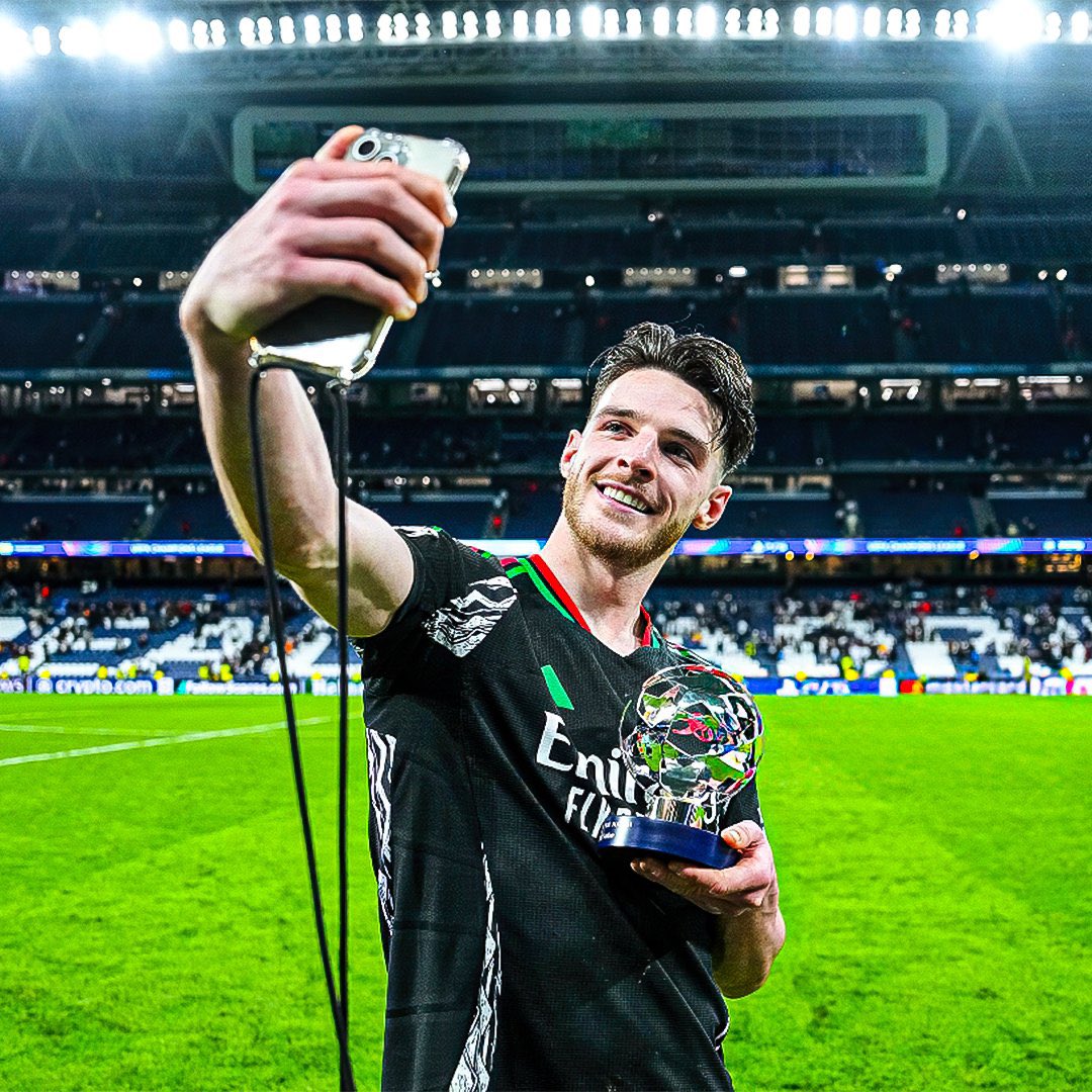 🚨 OFFICIAL: Declan Rice, back to back UEFA Man of the Match against Real  Madrid.
