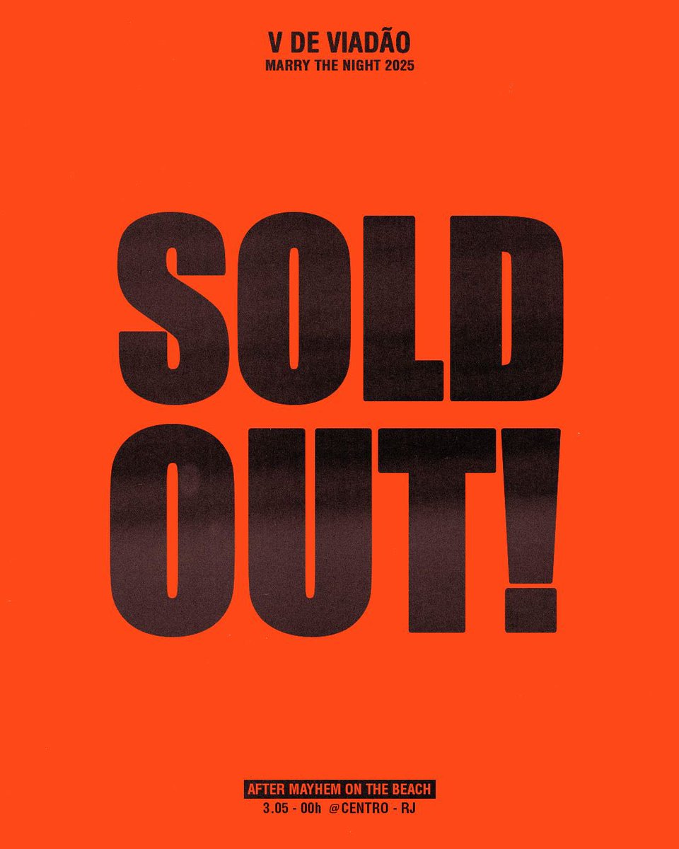 É after do Mayhem on the Beach, mas o lineup é de festival! 2 pistas, 17 artistas, performances históricas, sets inesquecíveis e uma festa feita com muito carinho pra gente celebrar o show da Gaga!
 
Demos SOLD OUT e estamos prontes para viver até as 9am com muitos hits icônicos!