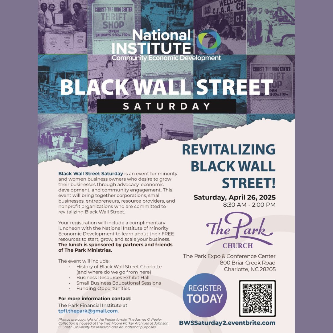 🗣️ Attention business owners, entrepreneurs, and young leaders!l

Park Expo and Conference Center on April 26th at 8:30a-2:00p ET.
📅 Registration is REQUIRED. Space is LIMITED, so secure your FREE ticket today! 🎟️
BWSSaturday2.eventbrite.com